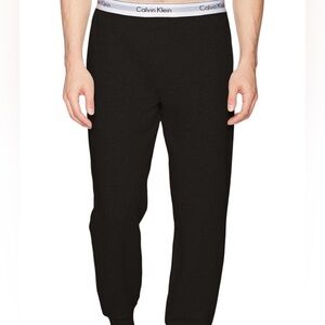 Men's Calvin Klein Black Medium Logo Modern Cotton Sweatpant Joggers
